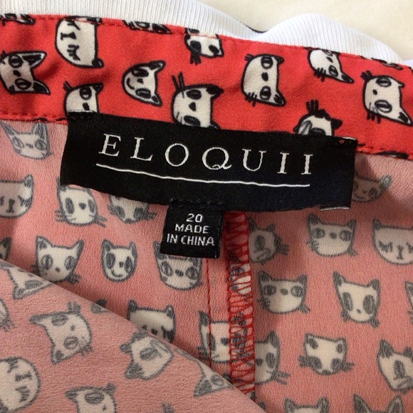 Eloquii red cat/dog print tunic - Picture 3 of 9